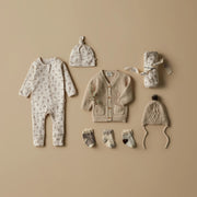 Knitted Button Cardigan - Oatmeal Melange Was $80 Now