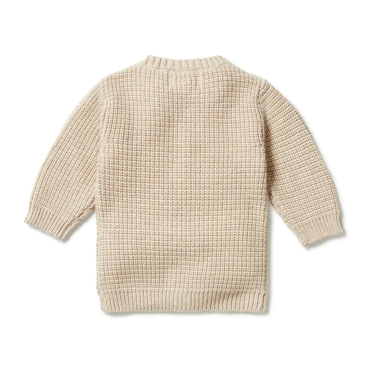 Knitted Button Cardigan - Oatmeal Melange Was $80 Now