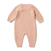 Knitted Cable Growsuit - Rose