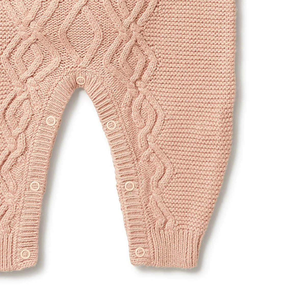 Knitted Cable Growsuit - Rose Was $95 Now
