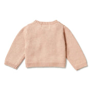 Knitted Ruffle Cardigan - Rose Was $79.90 NOW
