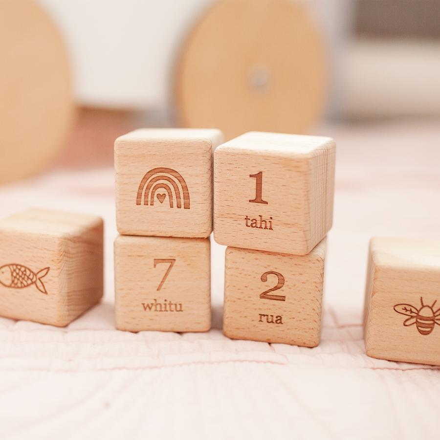Wooden Block Set - Tahi Rua Toru