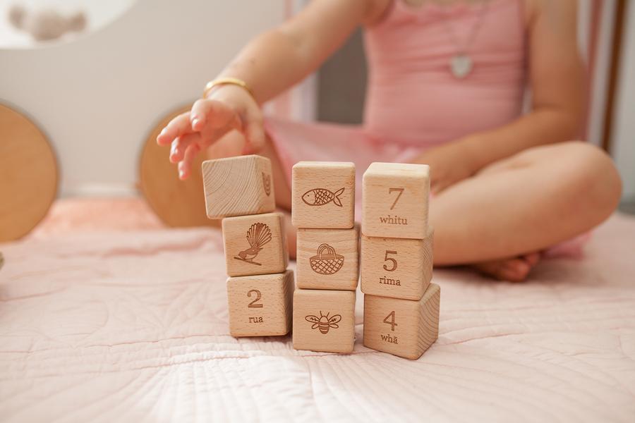 Wooden Block Set - Tahi Rua Toru