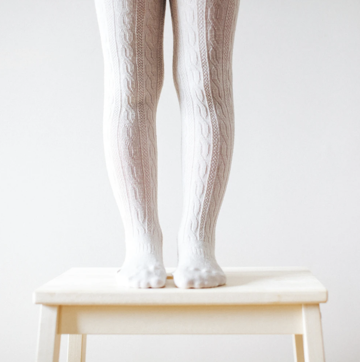 Lamington Cable Tights - Oatmeal Was $35.90 Now