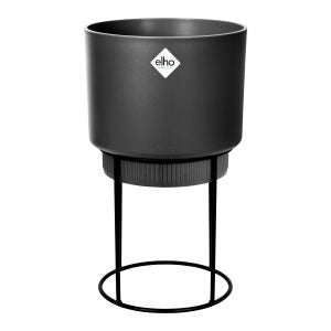 Recycled Plastic Studio Pot and Stand - Black