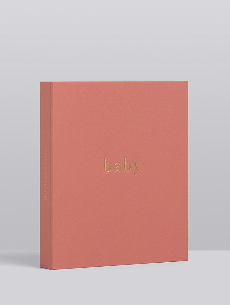 Baby Journal The First Five Years Blush Gift Box