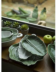 Banana Leaf Platter Green 265mm Long