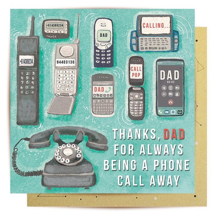 Dad Phones Card