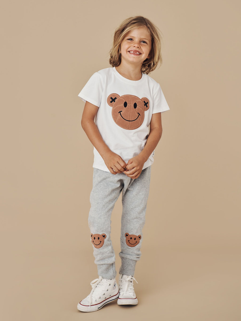 B-Ball Bear Knee Drop Crotch Pant - Grey Marle Last One Was $65 Now