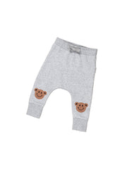 B-Ball Bear Knee Drop Crotch Pant - Grey Marle Was $65 Now