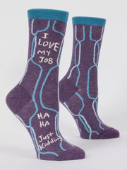 Womens Crew Socks - I Love My Job!