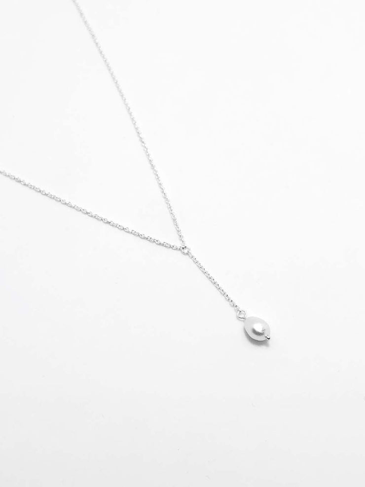 S/S Drop Pearl Necklace