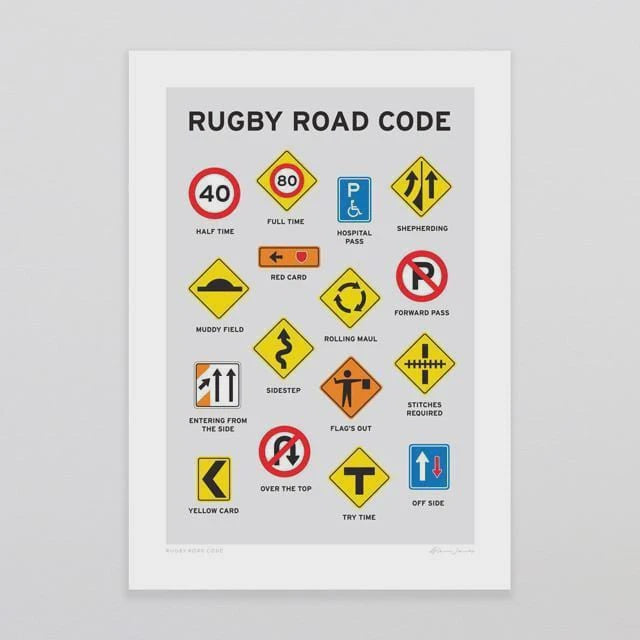 Glenn Jones Print - Rugby Road Code