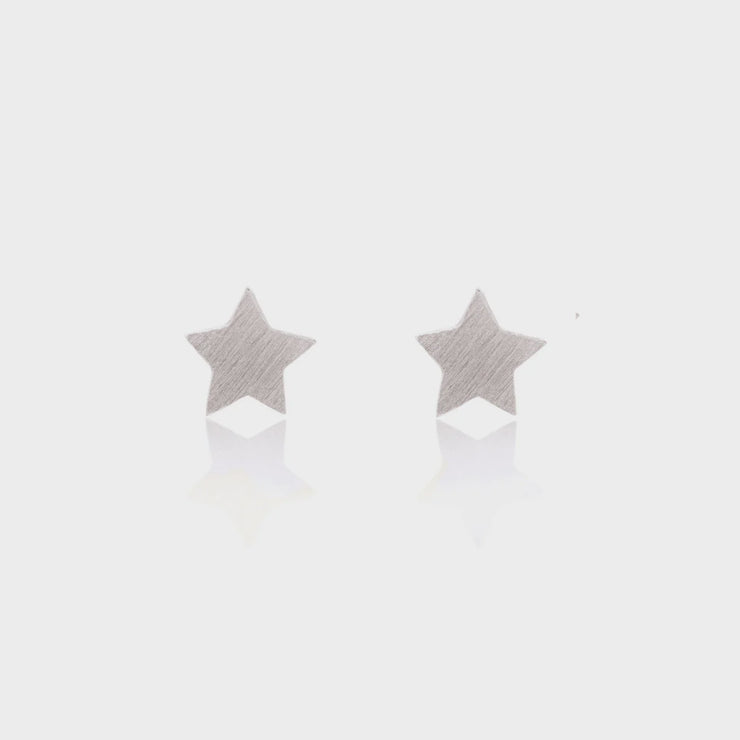 Sterling Silver Star Stud Earrings