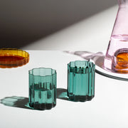 Wave Tumbler Glassware - Teal