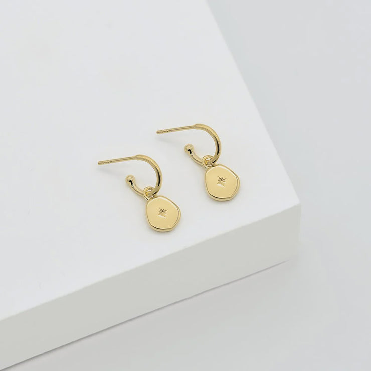 Gold Plated Vega Hoop Earrings