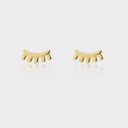 Gold Wink Stud Earrings