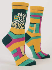Womens Crew Socks - Big Ol Word Nerd